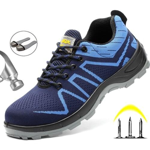 Mens Safety Shoes Work Safety Boots Mens Boots Steel Toe Shoes Work Boots Outdoor Sneakeres Puncture-Proof Work Sneakers Men