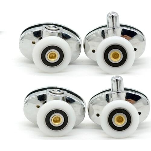 Set of 4 new Oval singel wheel Shower door rollers 23mm