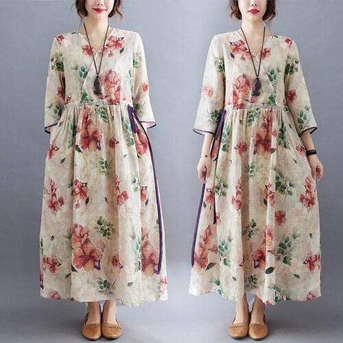 ODFVEBX Summer Linen Dresses