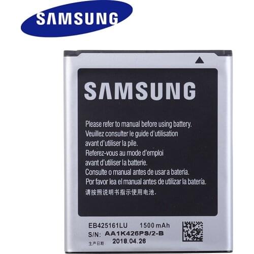 SAMSUNG Original Battery EB425161LU For Samsung GT-S7562L S7560 S7566 S7568 S7572 S7580 i8190 I739 I8160 S7582 SM-J105H J1 MINI