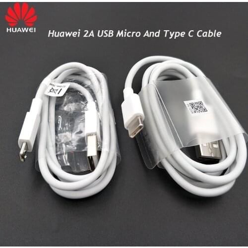 Original Huawei Micro Type C Cable 2A Fast Charging Data Sync Line For Huawei P10 P30 P20 Pro V9 V10 Nova 7 6 3i P8 P7 Honor 8X