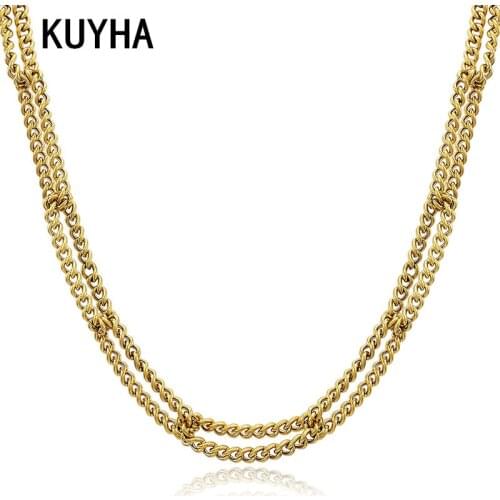 Link Chain Necklaces For Men 316L Stainless Steel Punk Statement Gold/Silver Color Collar Fashion Jewelry