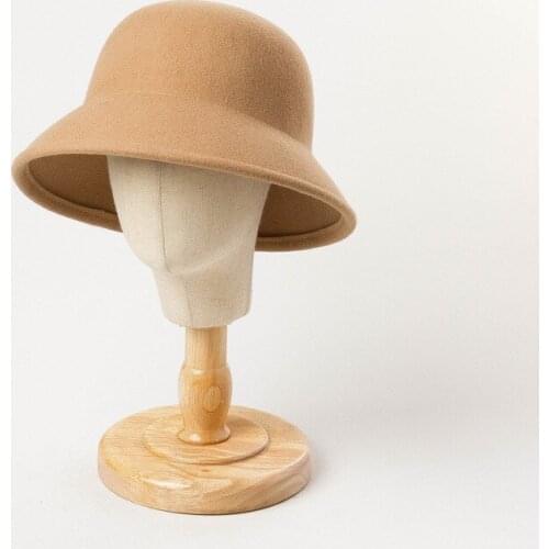 Children Fashion Woolen Bucket Hat Small Kids Autumn Winter New Leisure Wool Top Hat Boy Girl Classic Formal Fedoras Hats