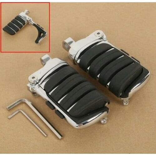 Motorcycle Pair Chrome Switchblade Male Mount Foot Pegs For Harley Touring Road King Softail Dyna Fatboy Sportster XL