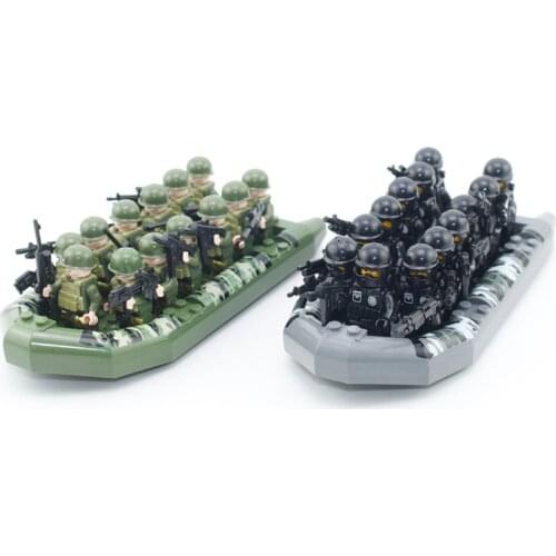Boy Assembly Black/Green Army Soldier Model Intellective Building Block Toys for Children Military Puzzle Creative Gift A637
