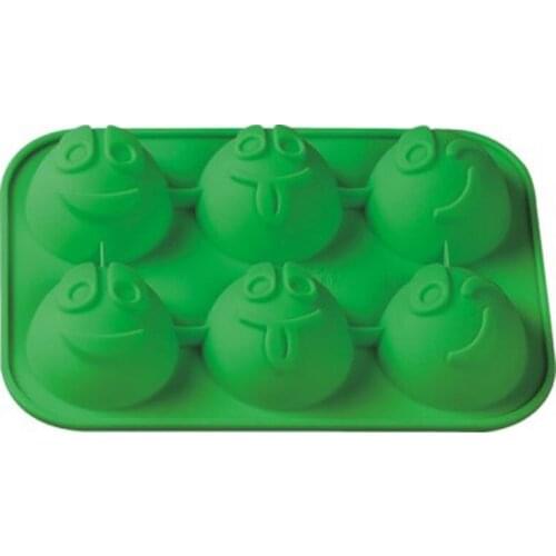 26.8*17.9*3.2CM smile face shape 6cavity silicone mold fondant cake chocolate mould kitchen diy tools