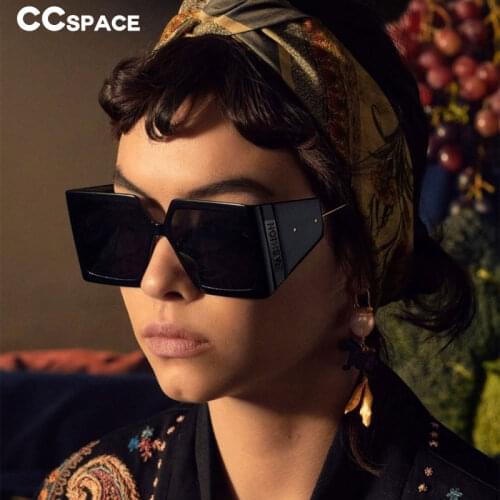 53036 Oversized Brand Designer Men Womens Sunglasses Decorative Vintage Retro Square Female Shades UV400