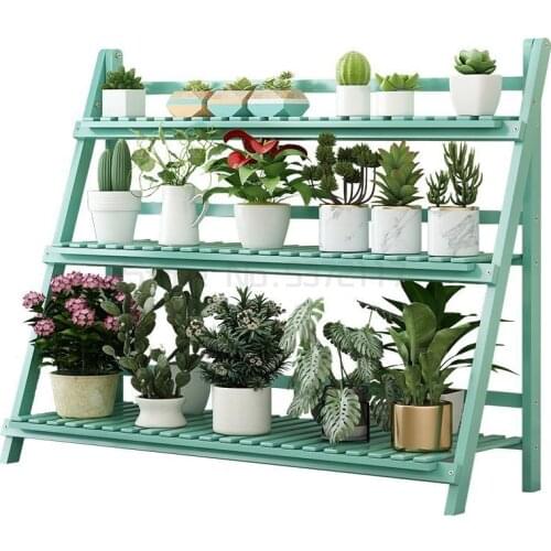 Flower Pot Stands Rack Strong Standing Bonsai Holder Home Garden Indoor Display Plant Stand Shelf Wood Planter Pot Trays