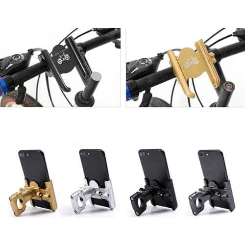 Universal 4 Color Bicycle Handlebar Mobilephone Holder Racks Aluminum 360 Rotation Adjustable Non-Slip MTB Road Bike Accessories