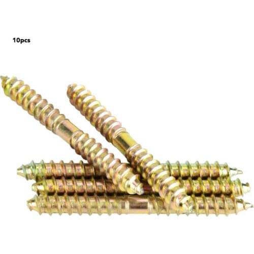 10pcs6*60mm Dowel Screw Woodworking Furniture Connector Double Ended Screw