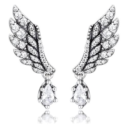 Dangling Angel Wing Earrings 925 Sterling Silver Jewelry For Woman Make up Fashion Female Earrings Party Jewelry Wholesale
