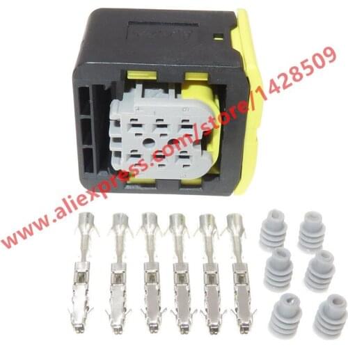 20 Sets 6 Pin Waterproof Automotive Electrical Connector Female Sealed Plug For Trucks Cars 2-1418469-1