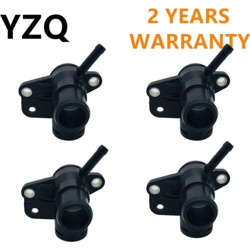 06J121132F 06J 121 132 F 4PCS Engine Water Hose Connector Flange Kit For VW Tiguan Passat B7 CC Golf MK6 A3 Q3 TT Skoda Octavia