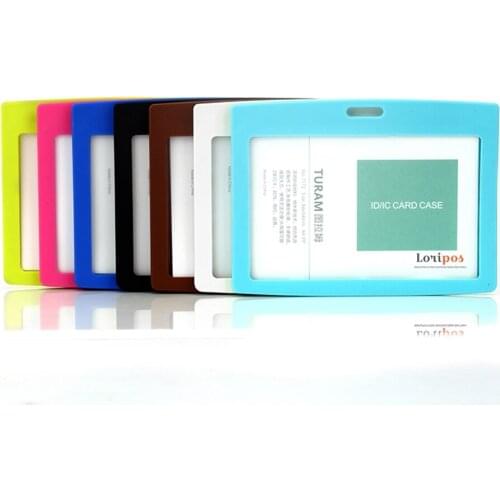 1pcs 86*54mm Id Card Case Large Capacity Business Card Holder School Company Employee Badge