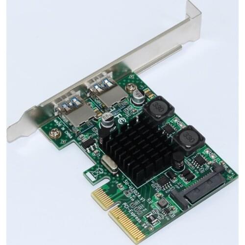 2 Ports USB 3.1 PCI Express Card Superspeed USB 3.1 10Gbps Raiser Adapter PCIE PCI-E 3.0 X4 ASMedia ASM3142 Chipset for Desktop