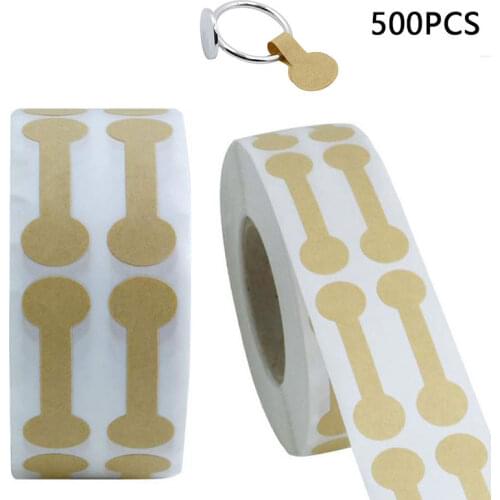 500PCS Brown Price Tags Stickers Jewelry Round Barbell Labels Dumbbell Tags Tool Ring Bracelet Jewelry Tags