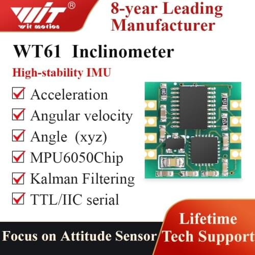WitMotion WT61 MPU6050 6-Axis Module Digital Inclinometer,3-Axis Acceleration(+-16g)+Gyro+Angle(XY Dual-axis) with Kalman Filter