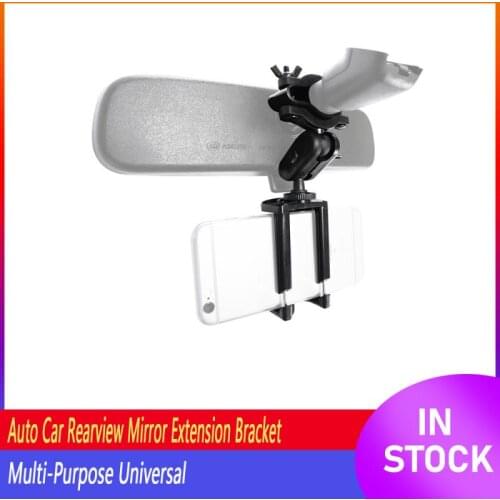 Auto Car Rearview Mirror Extension Bracket Mobile Phone Holder Universal Modified Multi-function Bracket Universal