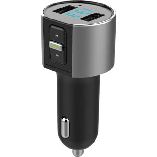 VODOOL Car Interior Bluetooth Hand-Free FM Transmitter 3.4A Dual USB Port Car Charger MP3 Audio Player Bluetooth Car Kit