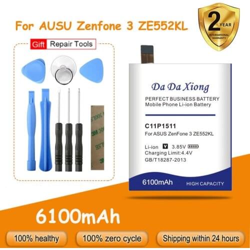 Free shipping 5300mAh C11P1511 Battery for Asus ZenFone 3 ZenFone3 ze552kl z012da/e Replacement batteria + free tools