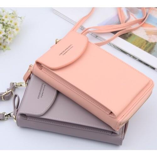 Women Wallet Brand Mobile Phone Bags Big Card Holders Wallet Handbag Purse Clutch Wallets Messenger Shoulder Bag For Women 2021
