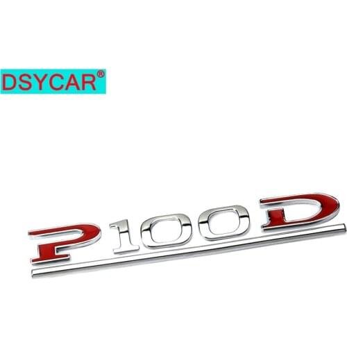 DSYCAR 1Set 3D Metal P100D Emblem Sticker Car SUV Body Exterior Cover Decals DIY Car-Styling 3D Stickers New