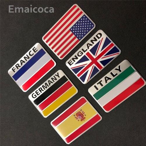 Emaicoca car-styling 3D Aluminum National Flag Case for FIAT Punto EVO Sedici Linea Bravo FCC4 Viaggio Ottimo