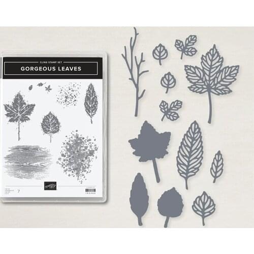 New Christmas Leaves Clear Stamps or Metal Cutting Dies Sets for DIY Craft Making Greeting Card Scrapbooking