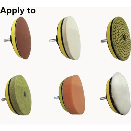 Wax Car Polishe Tool Buffing Pad Backing Plate for Hooking Looping Grinding Machine Flocking Sandpaper Self-adhesive Wool Ball
