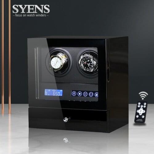 2 Automatic Watch Winder Box Wooden Watch Winding Winder Storage Watch Box Collection Display Japanese Motor LED Light