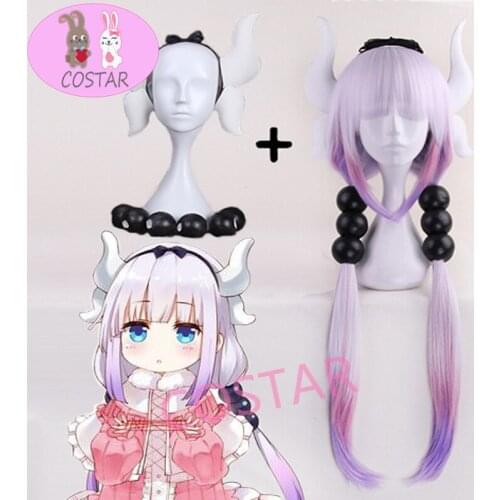 COSTAR Miss Kobayashis Dragon Maid Kanna Kamui Heat Resistant Synthetic Halloween Kobayashi San Chi No Maid Dragon Wigs