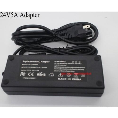 24v 5a 120w led light transformer ac100-240v to dc24v power adapter for computer and led strip