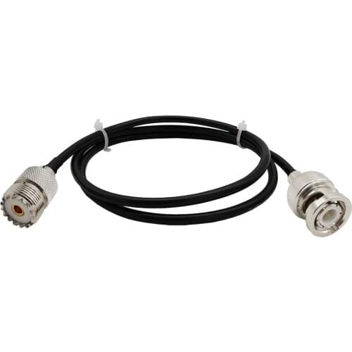 UHF PL-259 Female Jack to BNC Male Plug LMR195 Antenna Cable for Vehicle CB Radio Ham Radio Two Way Radio FM Transmitter