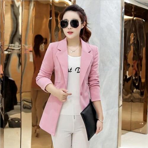 Blazer Women Suit 2021 New Blazers Women Suits Short Slim Jackets Female Coats Spring Autumn Jacket Woman Coat Black Red
