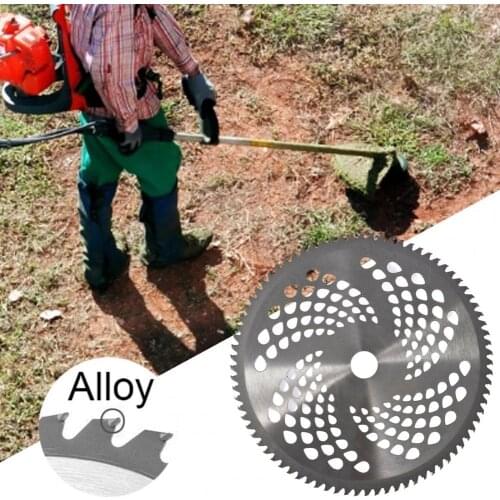 2Pcs Brush Cutter Blade Durable Efficient Performance Easy to Operate Hard Alloy Cutting Lawn Mower Saw Blade for Sugarcane