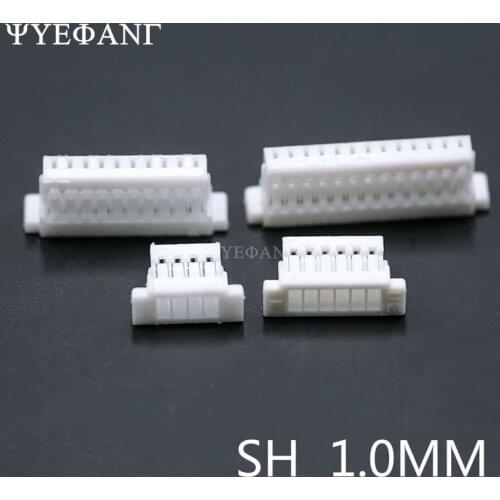 50PCS JST SH1.0 Connector 1.0mm Pitch Housing Wire to Board 2P 3P 4P 5P 6P 7P 8P 9P 10P