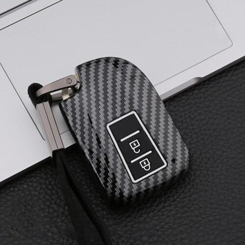 ABS Carbon fiber Silicone Car Remote Key Cover Case For Toyota Yaris Vios XP150 Limo 2014 2015 2016 2017 2018 2019 Accessories