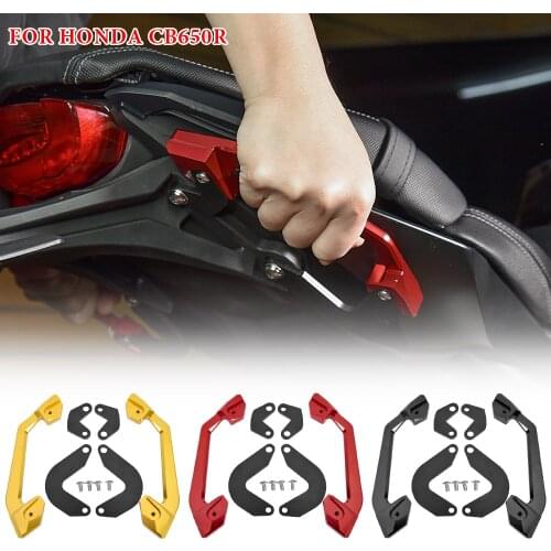 Motorcycle Aluminum Rear Passenger Seat Hand Bar Rail Grab Handle Bar Armrest Side Kit For Honda CB650R CBR650R 2019 2020 2021