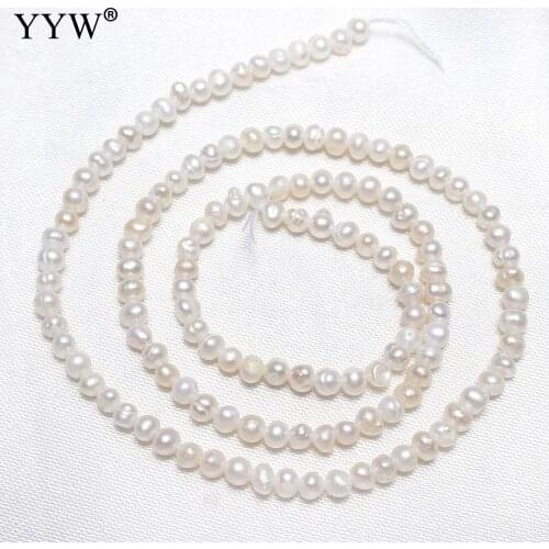 2-3mm White Potato Cultured Baroque Freshwater Pearl Natural Stone Beads for Bracelets Necklace DIY Gifts Jewelry Making 15"