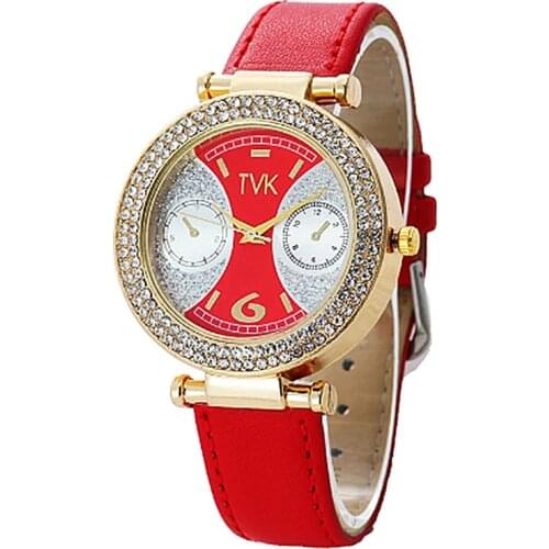Relogio 2020 New TVK Couple Watch Reloj Fashion Multiple Colour Men Women Crystal Quartz Watches Gift Zegarek Damski Montres