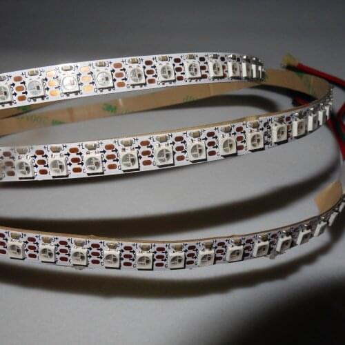 Addressable 1m 144LEDs/m DC5V WS2812B-Mini-3535 led pixel strip,NON-waterproof,with 144pixels/M;WHITE PCB