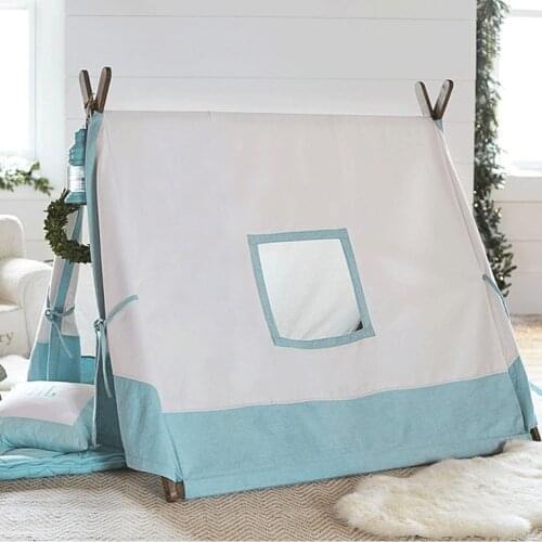 Free Love @square design blue color kids play tent indian teepee children playhouse children play room teepee