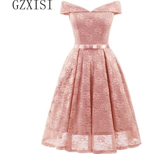 GZXISI Summer dress women sleeveless vintage sexy club lace dress female A-line slash neck Party Dress Plus Size 2018