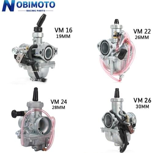 Motorcycle Carburetor VM16 22mm VM22 26mm VM24 28mm VM26 30mm Carburateur For 110cc to 250cc Pit Dirt Bike ATV Quad