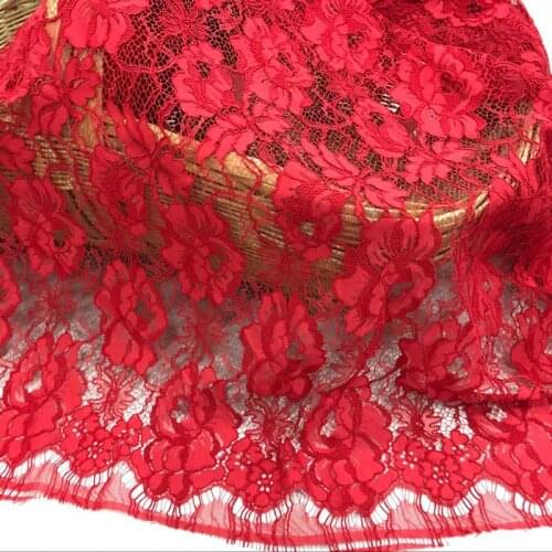 LASUI NEW 4colors Cord eyelash lace fabric hollow dress fabric Beautiful flowers clothing Dress cloth fabric C0236