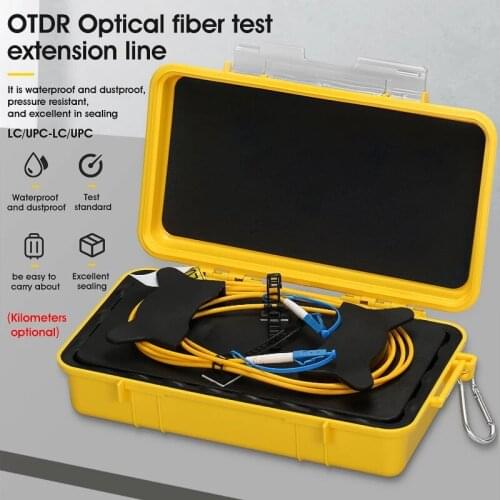 LC/UPC-LC/UPC Single-Mode Fiber Optic OTDR Launch Cable for 500M 1Km 2Km 1310/1550nm Dead Zone Eliminator Box