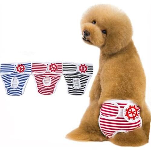 Reusable Washable Dog Diapers Female Brethable Adjustable Absorbent Pets Panties Puppy Diapers For Small Dog Meidum Dog Period