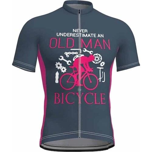 Mens Short Sleeve Cycling Jersey Summer Spandex Polyesters Top Mountain Bike MTB Road Bike Cycling Breathable Sports Clothing