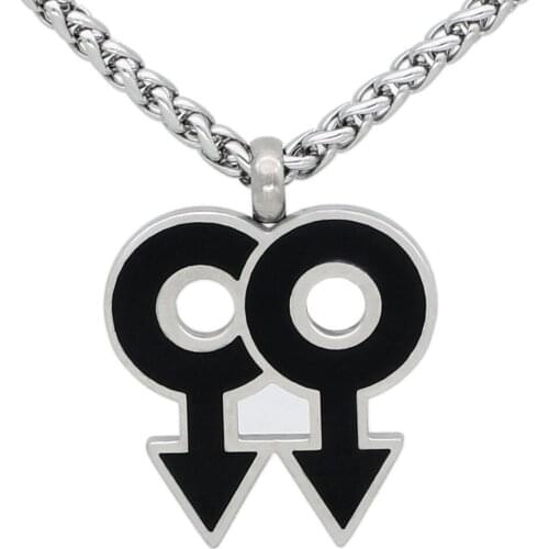 Men stainless steel LGBT Gay Pride necklace