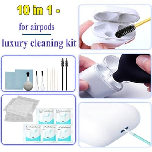 10 in 1 Cleaning Kit Tools For Apple AirPods Pro 2 1 Cleaner Kit Set For Tws Xiaomi For Huawei Earphone Case Brush Clean Tools